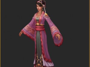 low poly 3d women - beauty shop owner Modello 3D