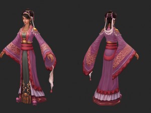 low poly 3d women - beauty shop owner Modello 3D