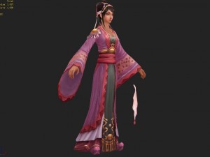 low poly 3d women - beauty shop owner Modello 3D