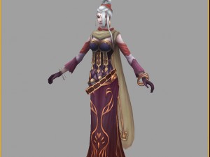 low poly 3d women - girl luo 3D 模型