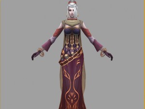 low poly 3d women - girl luo 3D 模型