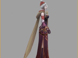 low poly 3d women - girl luo 3D 模型