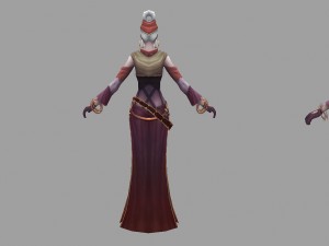 low poly 3d women - girl luo 3D 模型