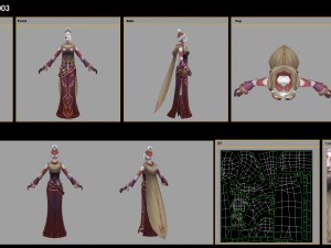 low poly 3d women - girl luo 3D 模型