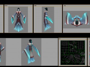 low poly 3d women - women phantom Modelo 3D