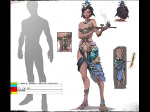 Low-Poly-3D-Frauen &ndash; das Dienstm&auml;dchen 1 3D Modell