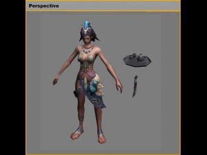 low poly 3d women - the maid 1 3D Model