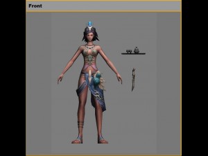 low poly 3d women - the maid 1 3D Model