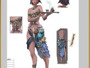 low poly 3d women - the maid 1 3D Model