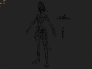 low poly 3d women - the maid 1 3D Model