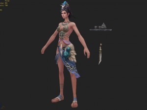 low poly 3d women - the maid 1 3D Model