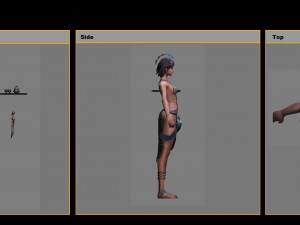 low poly 3d women - the maid 1 3D Model