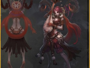 low poly 3d women - lute fine 3D Model