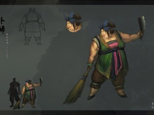 low poly 3d women - servant Modèle 3D
