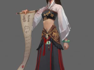 Low-Poly-3D-Frauen &ndash; t&auml;gliche Aufgabengeberin 3D Modell