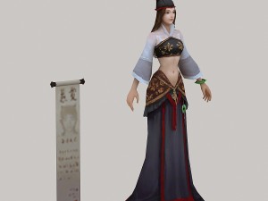 low poly 3d women - daily task issuer Model 3D
