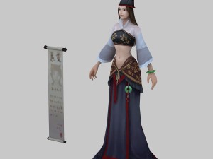 low poly 3d women - daily task issuer Model 3D