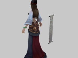 low poly 3d women - daily task issuer Model 3D