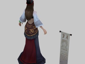 low poly 3d women - daily task issuer Model 3D