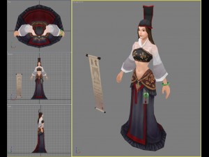 low poly 3d women - daily task issuer Model 3D