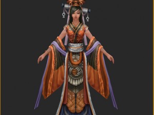 low poly 3d women - mystery girl Model 3D