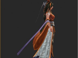 low poly 3d women - mystery girl Model 3D