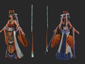 low poly 3d women - mystery girl Model 3D