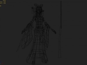 low poly 3d women - mystery girl Model 3D