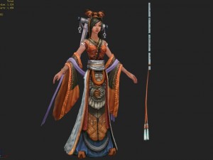 low poly 3d women - mystery girl Model 3D