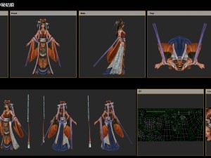 low poly 3d women - mystery girl Model 3D