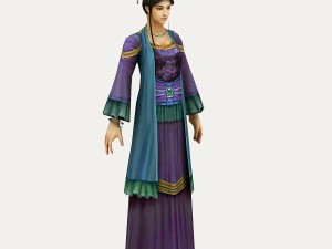 low poly 3d women - accessories store owner 3D मॉडल