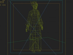low poly 3d women - accessories store owner 3D Model