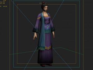 low poly 3d women - accessories store owner 3D Model