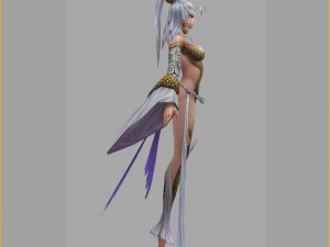 low poly 3d women - water god 3D-Modell