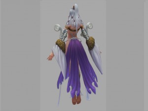 low poly 3d women - water god 3D-Modell