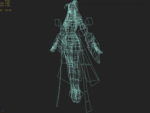 low poly 3d women - water god 3D-Modell