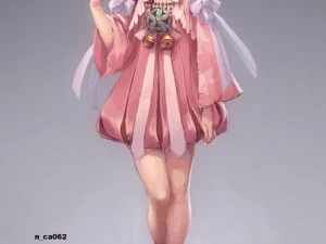 낮은 폴리 3D 여성 - 복숭아 소녀 3D 모델