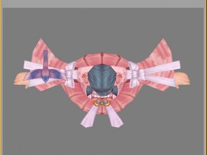low poly 3d women - peach girl 3D Модель