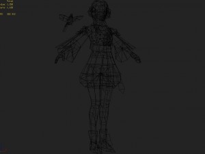 low poly 3d women - peach girl 3D Модель