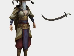 low poly 3d women - end of the world traveler 3D Model