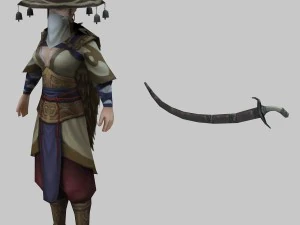 low poly 3d women - end of the world traveler 3D Model