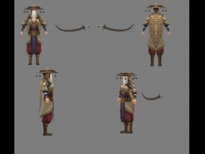 low poly 3d women - end of the world traveler Model 3D