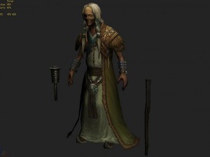 low poly 3d women - old tuoling village woman Model 3D