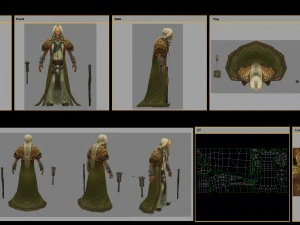 low poly 3d women - old tuoling village woman 3D Model