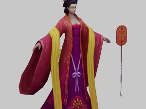 low poly 3d women - internet cafe commissioner Modelo 3D