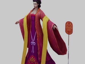 low poly 3d women - internet cafe commissioner Modelo 3D
