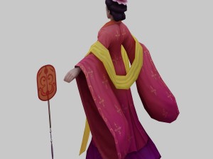 low poly 3d women - internet cafe commissioner Modelo 3D