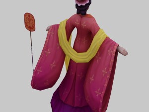 low poly 3d women - internet cafe commissioner Modelo 3D