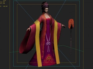 low poly 3d women - internet cafe commissioner Modelo 3D