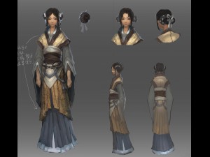 low poly 3d women - siege girls Modèle 3D